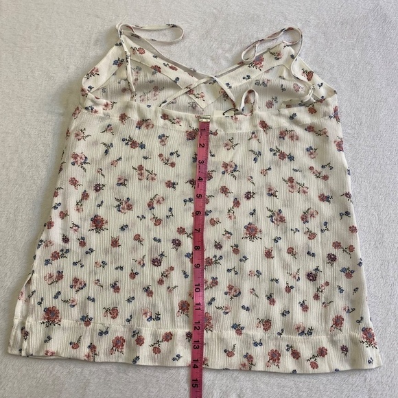 AG Maggie Tank Top, Spaghetti Straps, Floral, White Multi, XS NWT - Picture 13 of 15